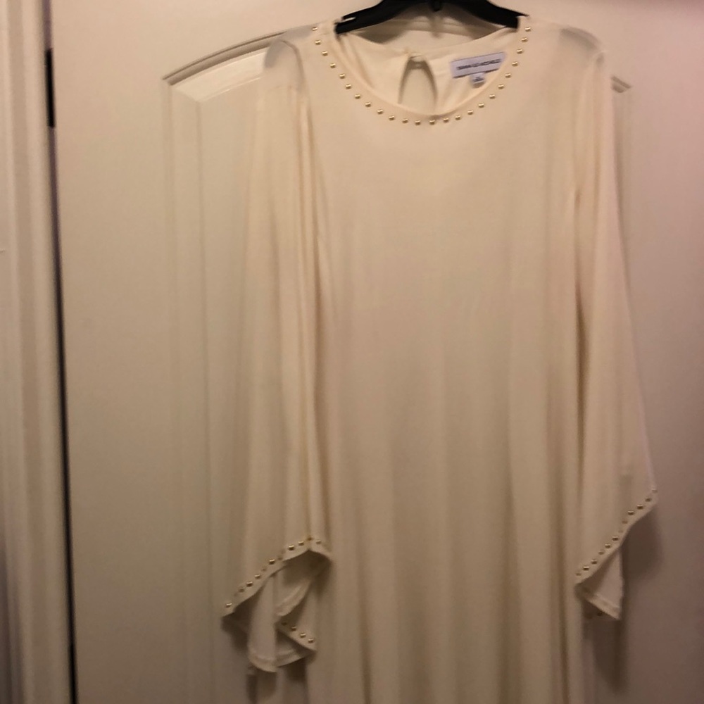Ivory dress with gold accents